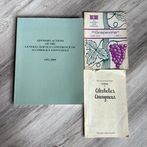 Alcoholics Anonymous Supplement Lot Advisory Committee AA Grapevine 1979 Index